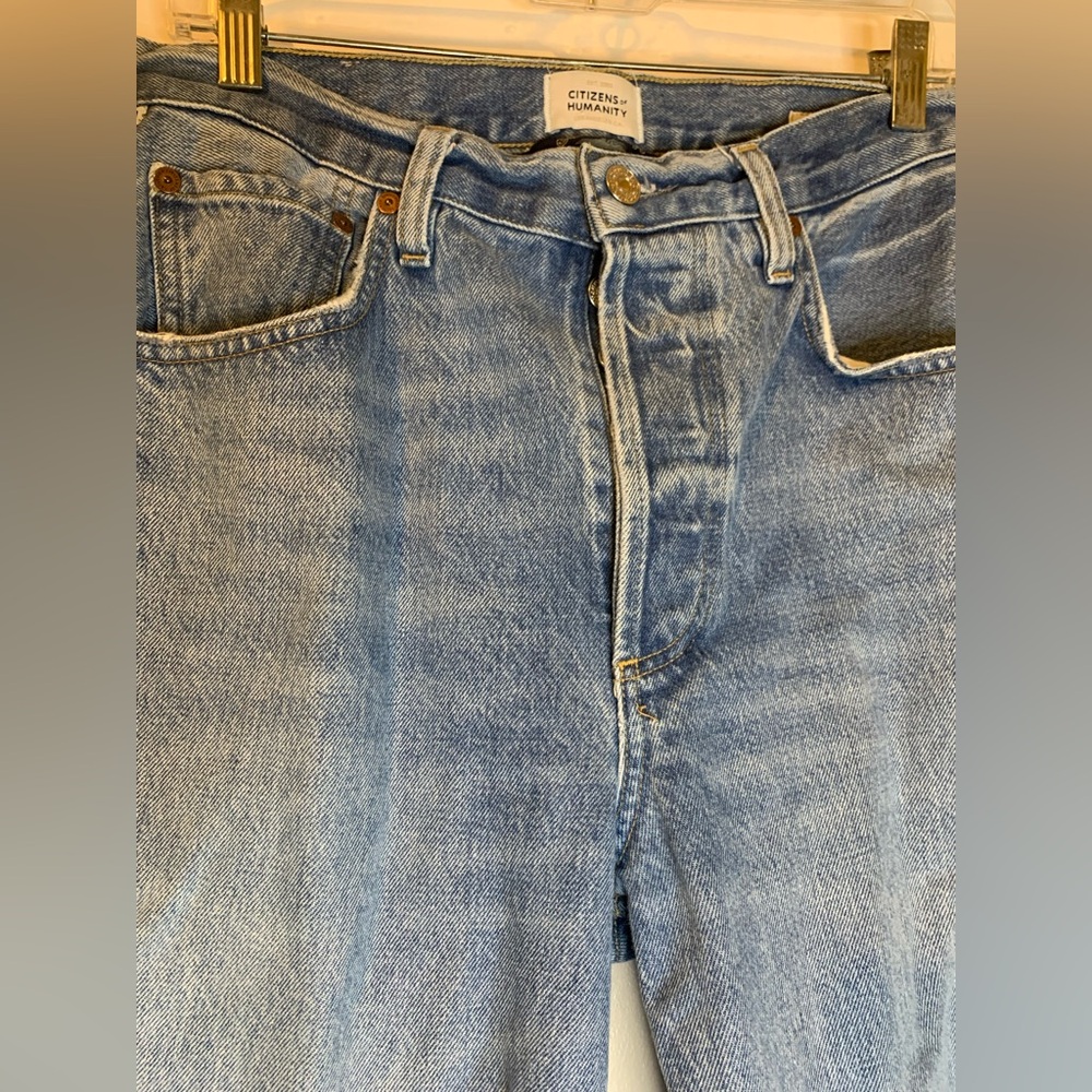 Citizens of Humanity Ayla Crop Raw Jeans size 27 stone wash - Picture 5 of 5